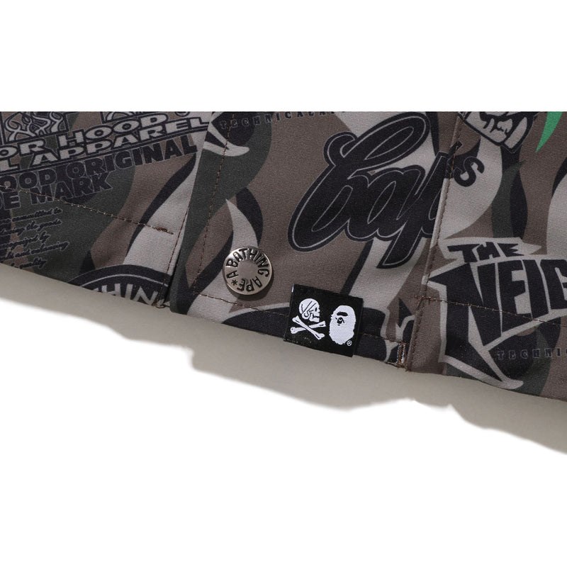 Men Bape X Neighbourhood Snowboard Jacket Jackets Green USA | OY2832082