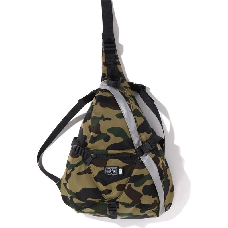 Men Bape X Porter 1st Camo One Shoulder Bag Bags Green USA | YH9900690