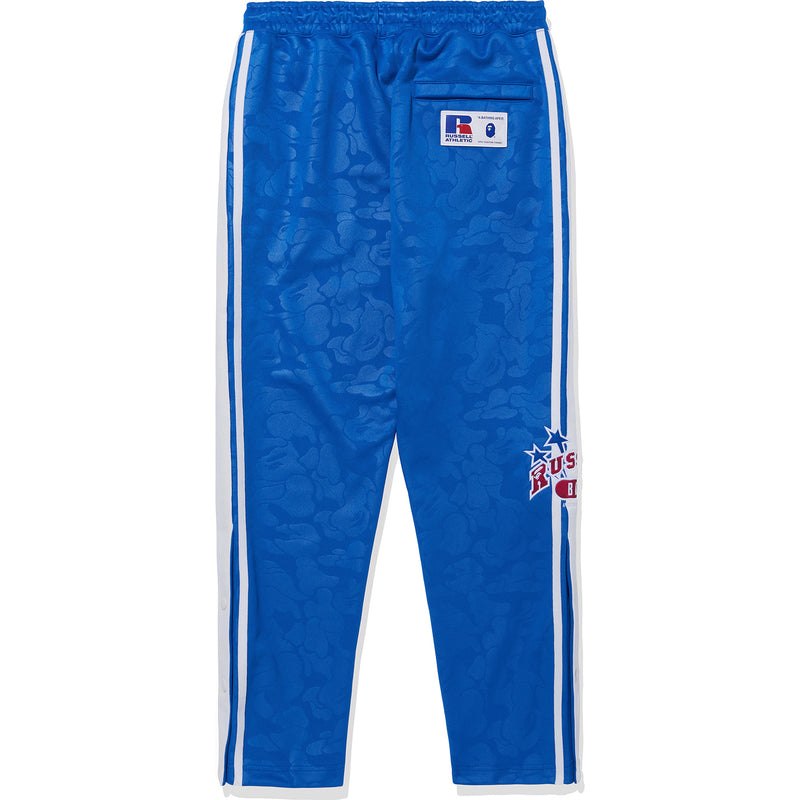 Men Bape X Russell Track Pants Pants Blue USA | WD6880980