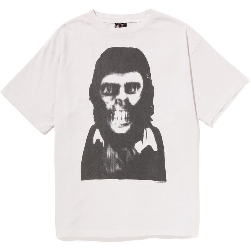 Men Bape X Saint Mxxxxxx Skull Tee Cut And Sewn White USA | IA2482242