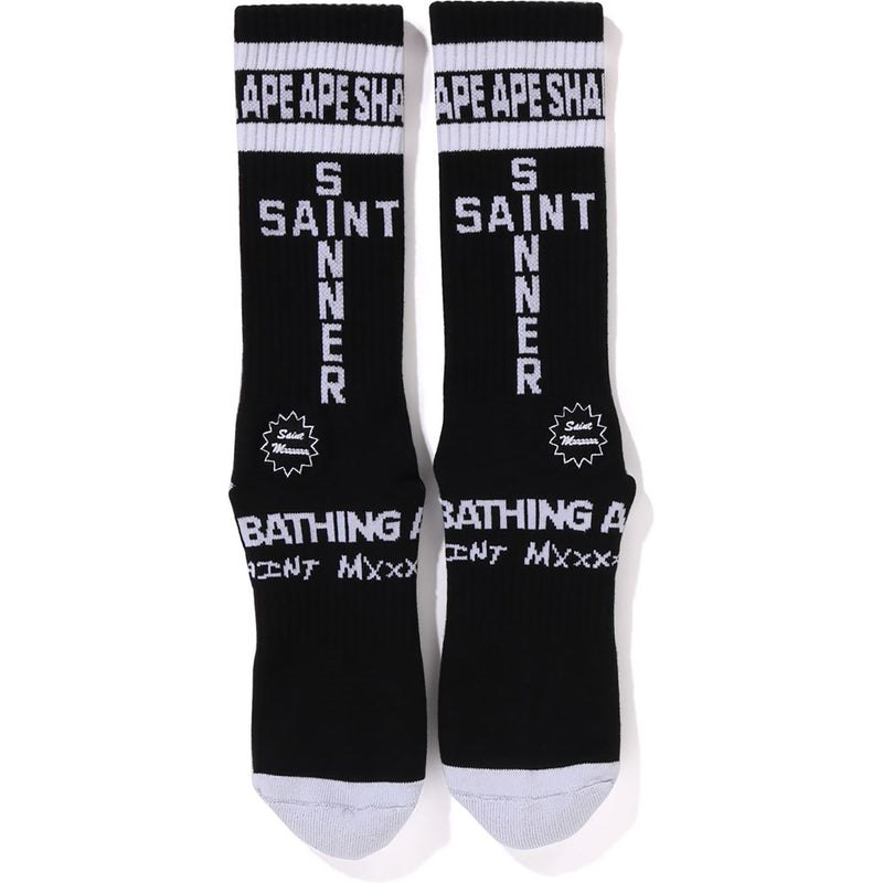 Men Bape X Saint Mxxxxxx Socks Socks Charcoal USA | US6695365