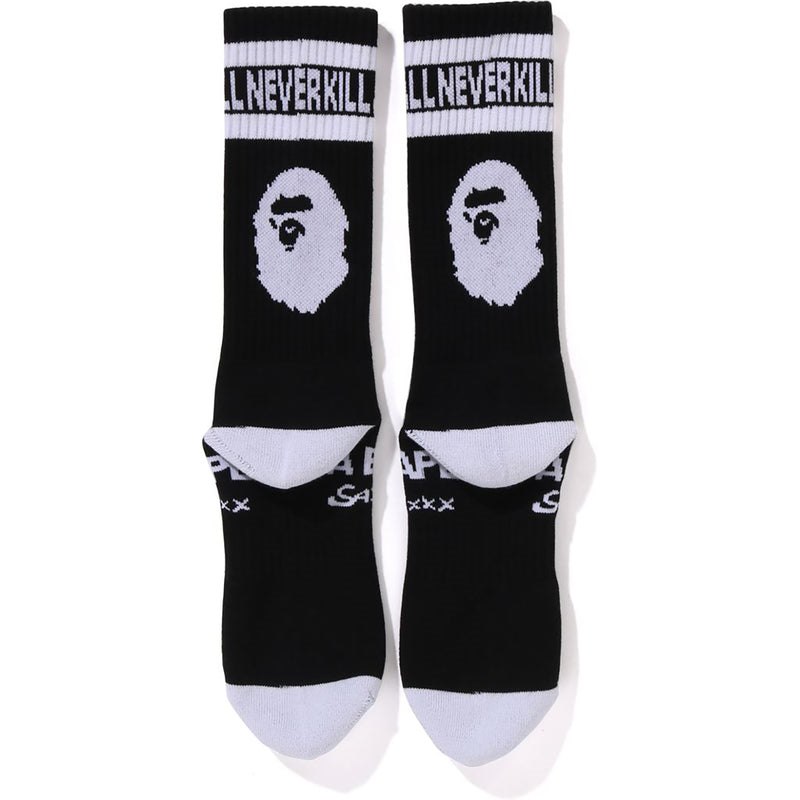 Men Bape X Saint Mxxxxxx Socks Socks Charcoal USA | US6695365