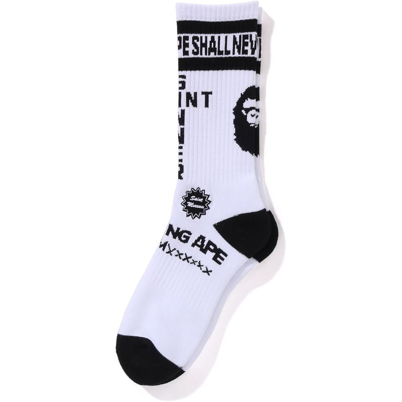 Men Bape X Saint Mxxxxxx Socks Socks White USA | QU3219329