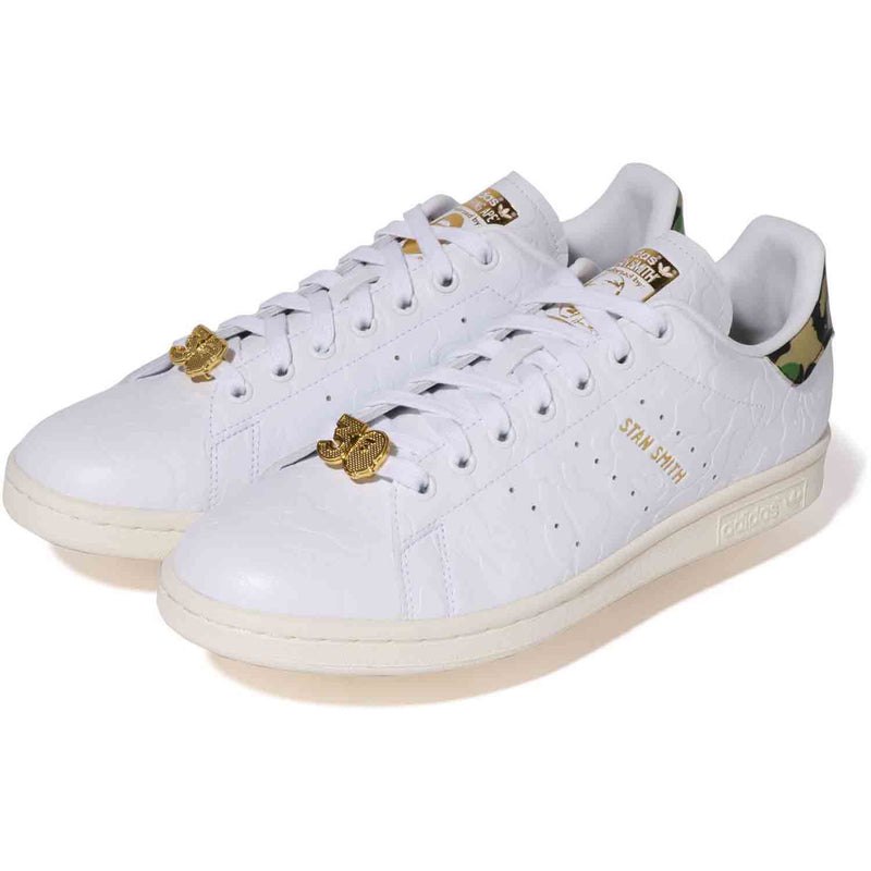 Men Bape X Stan Smith Camo Sneakers White USA | TJ4235725