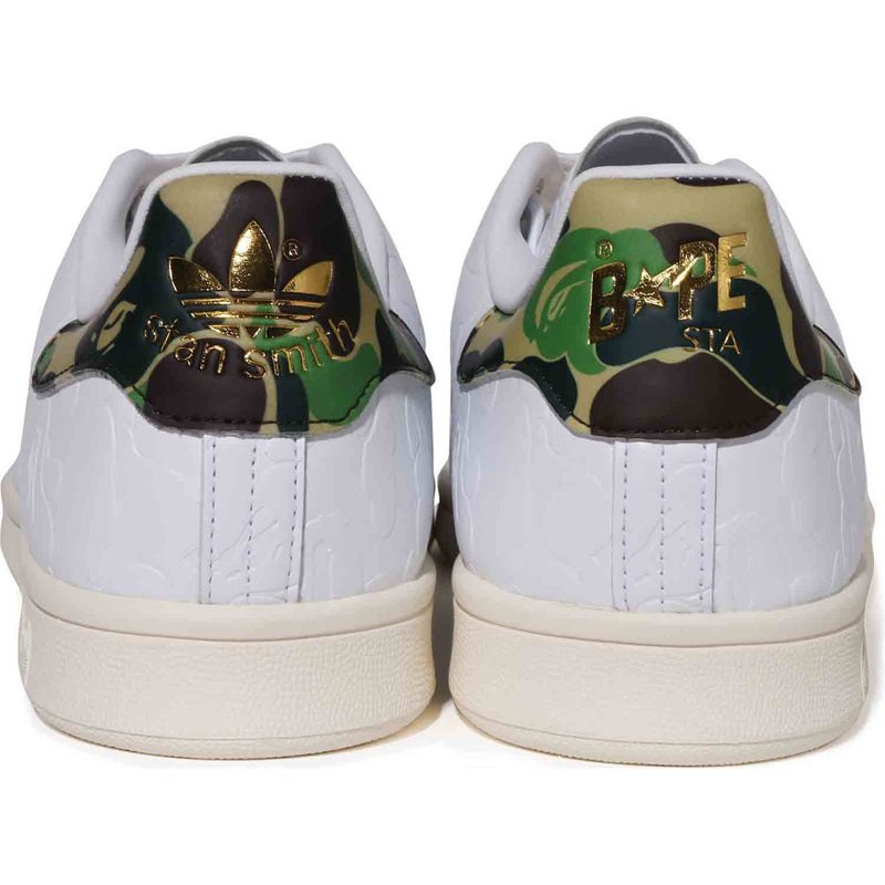 Men Bape X Stan Smith Camo Sneakers White USA | TJ4235725