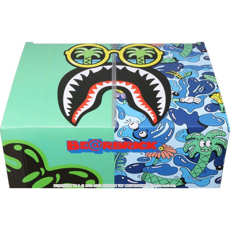 Men Bape X Steven Harrington Shark Be@rbrick 1000% Figure Blue USA | IZ5774674