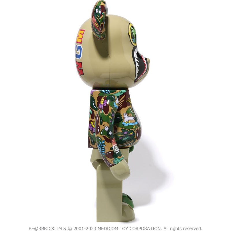 Men Bape X Steven Harrington Shark Be@rbrick 1000% Figure Green USA | YX0805585