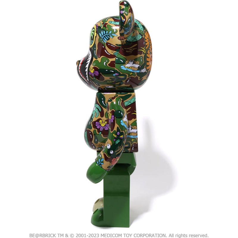 Men Bape X Steven Harrington Shark Be@rbrick 1000% Figure Green USA | YX0805585