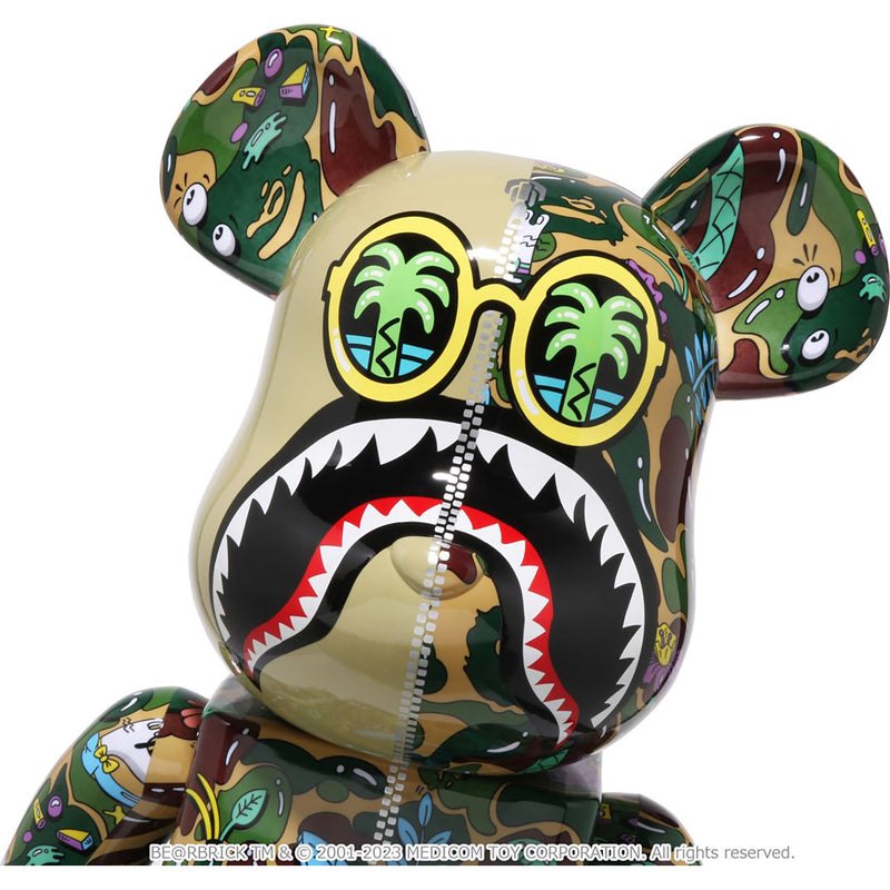 Men Bape X Steven Harrington Shark Be@rbrick 1000% Figure Green USA | YX0805585