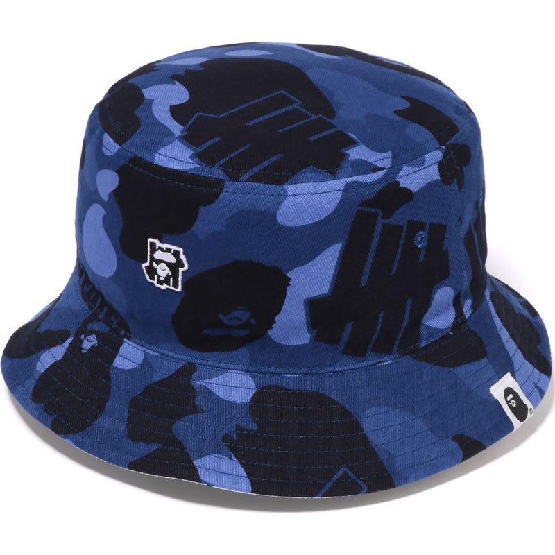 Men Bape X Undefeated Bucket Hat Caps Navy USA | HI6525755