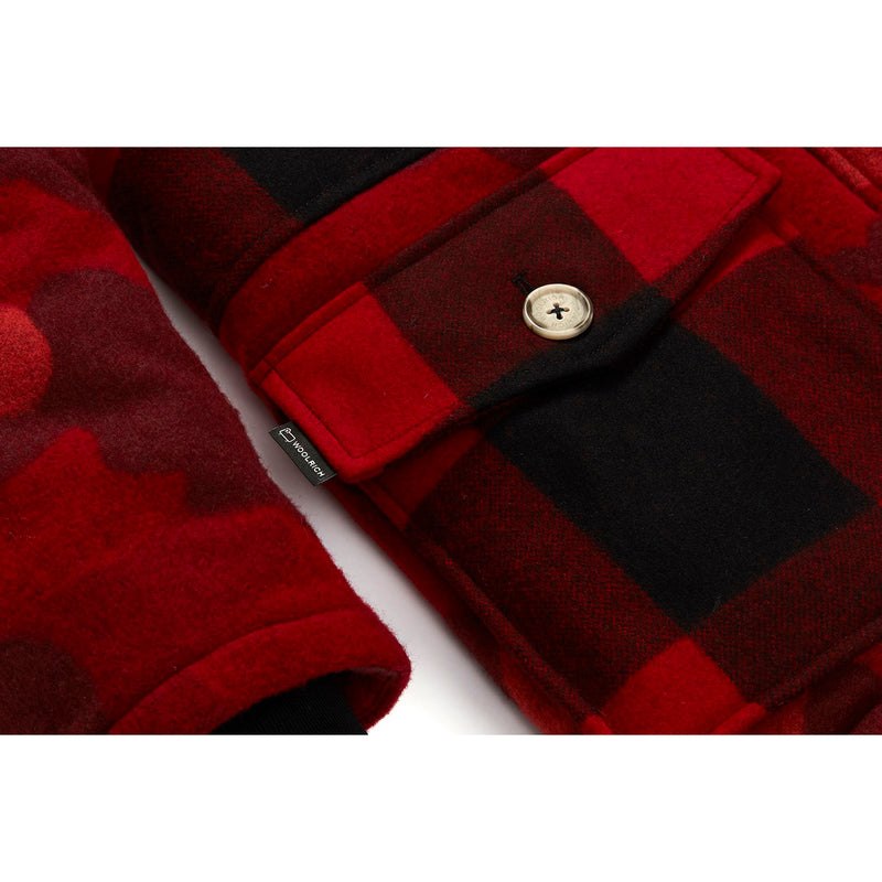 Men Bape X Woolrich Arctic Parka Jackets Red USA | UG4750070