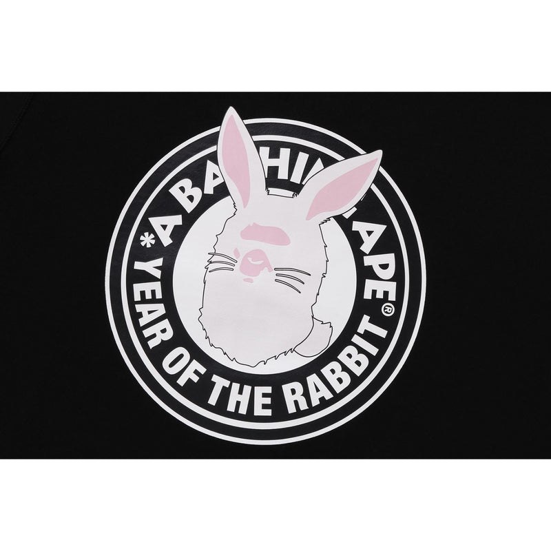 Men Bape Year Of The Rabbit Crewneck Sweatshirts Black USA | GC6159819