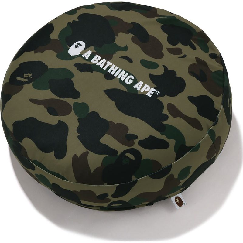 Women Bape 1st Camo A Bathing Ape Circle Fluffy Beads Cushion Home Green USA | ID1013003