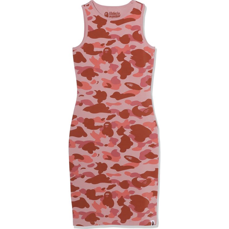 Women Bape 1st Camo Tank Top Onepiece Dress Pink USA | OO1414744