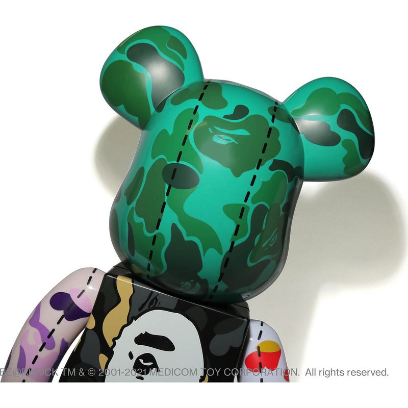 Women Bape A Bathing Ape 28th Anniversary Be@rbrick 1000% Figure Green USA | FO7781171