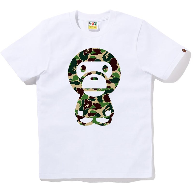 Women Bape Abc Camo Big Baby Milo Tee T Shirts White Green USA | EO1352132