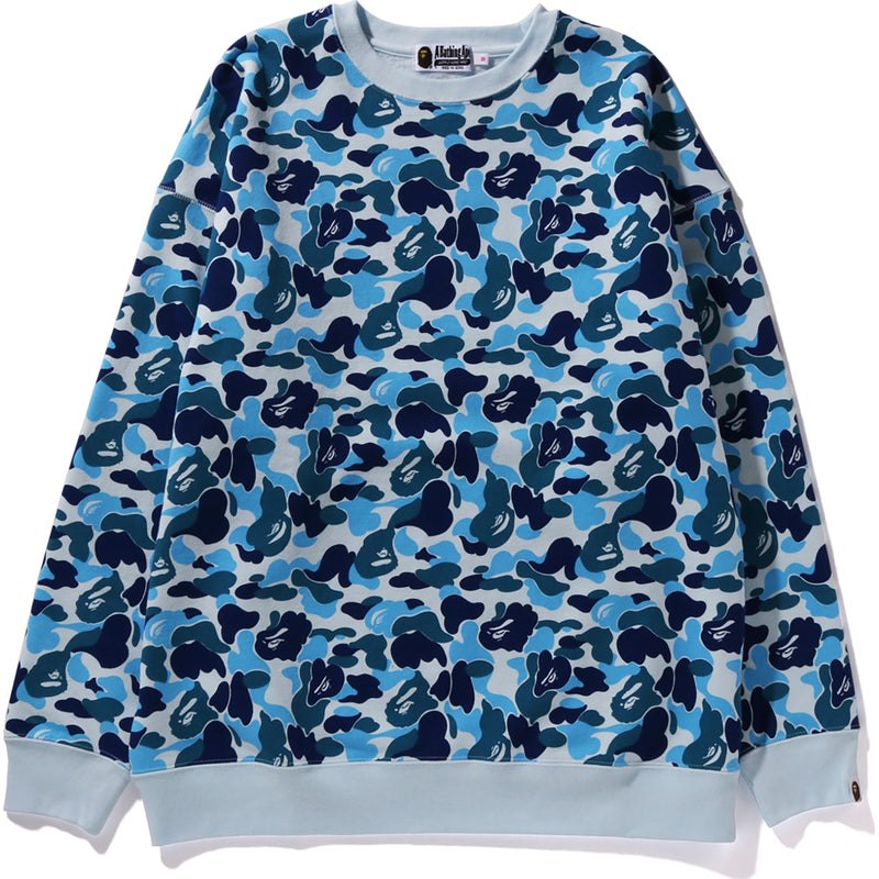 Women Bape Abc Camo Crewneck Relaxed Fit Sweatshirts Blue USA | AS7128718