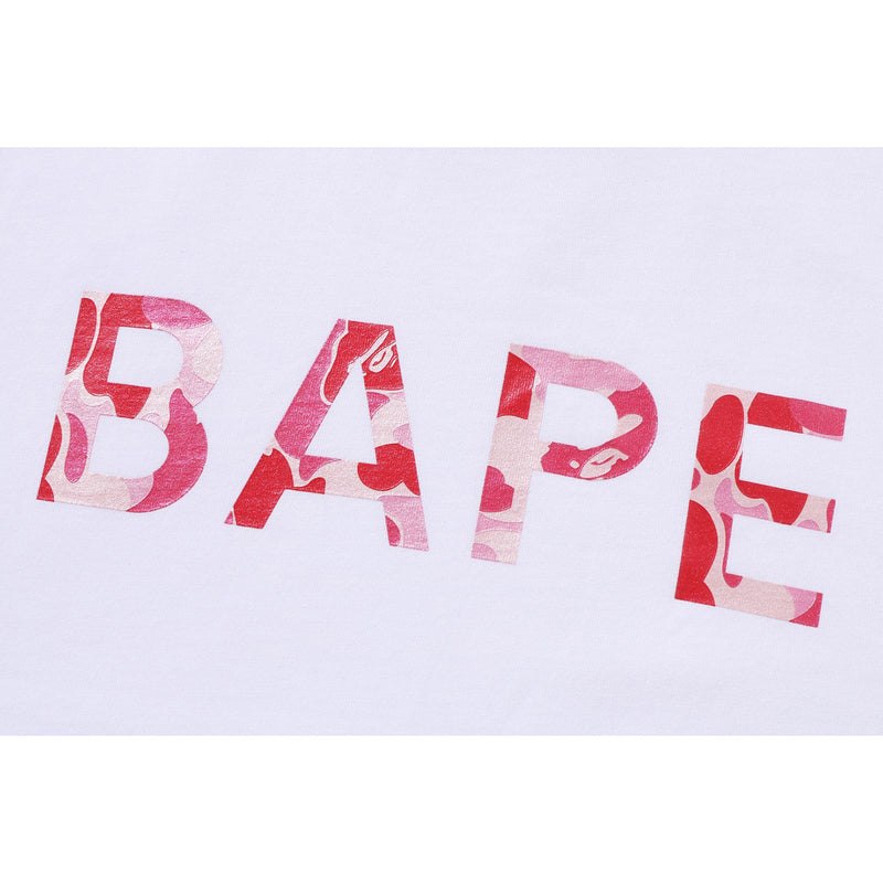 Women Bape Abc Camo Glitter Tee T Shirts White Pink USA | QJ5053903