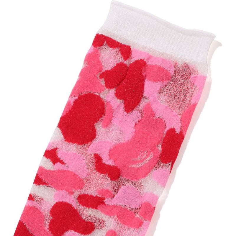 Women Bape Abc Camo Sheer Socks Socks Pink USA | KC9238728