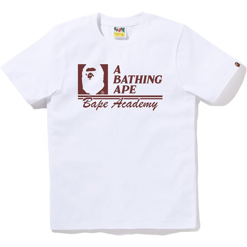 Women Bape Academy Logo Tee T Shirts White USA | BO9320730