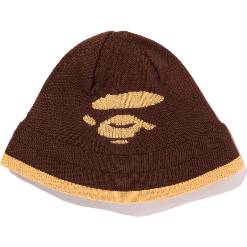 Women Bape Ape Face Knit Hat Caps Green USA | GZ4362832