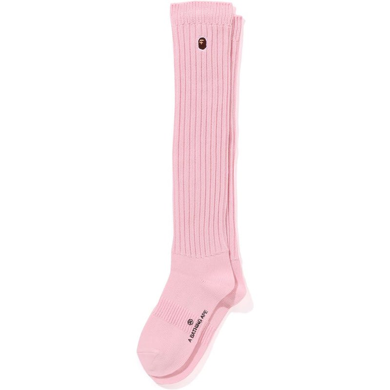 Women Bape Ape Head One Point Loose Socks Socks Pink USA | IF9835585