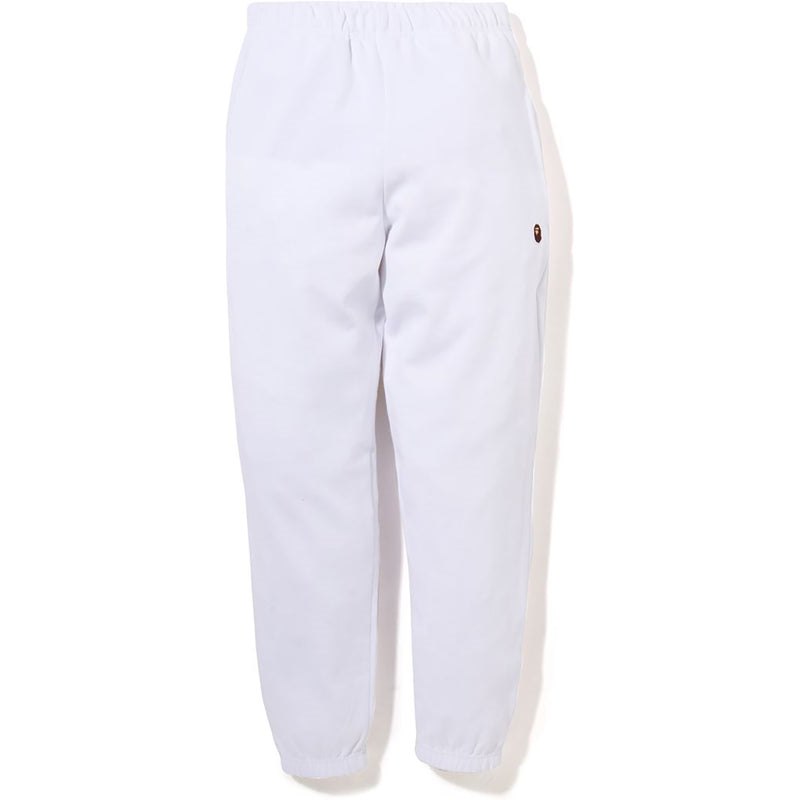 Women Bape Ape Head One Point Oversized Sweat Pants Pants White USA | TE4357637