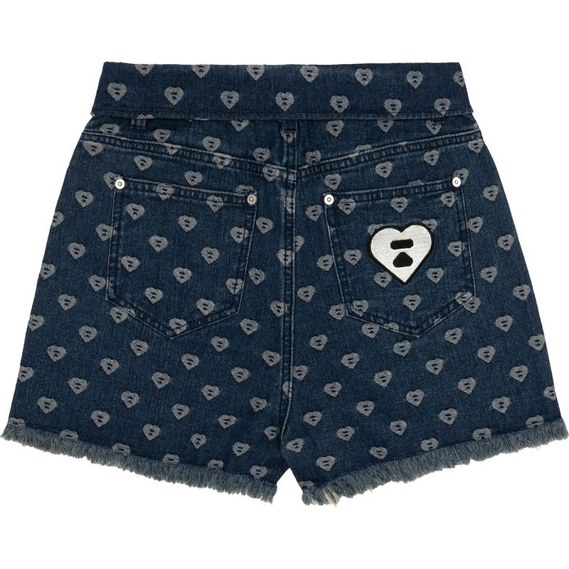 Women Bape Apee Bite Flip Pattern Denim Shorts #2 Shorts Indigo USA | JB6426846