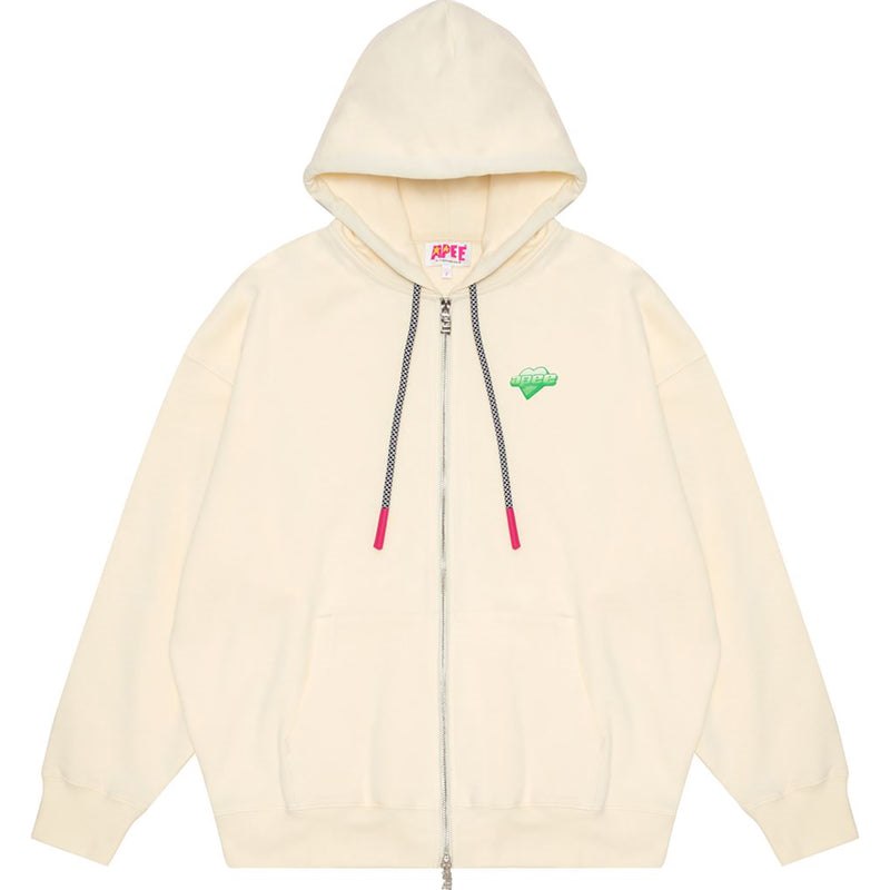 Women Bape Apee Hoodie Oversized Jacket Hoodie White USA | JJ9496846