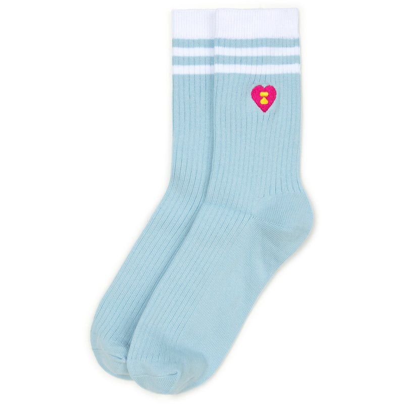 Women Bape Apee Logo College Socks Socks Sax USA | VQ7374734