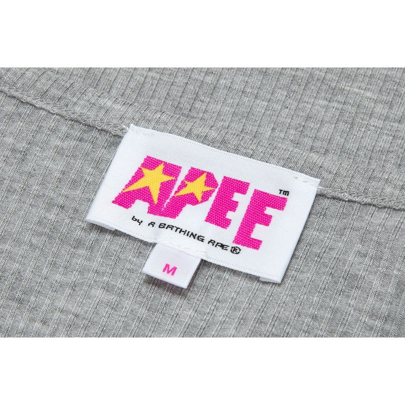 Women Bape Apee Twist-front Cropped Top T Shirts Grey USA | LM1102312