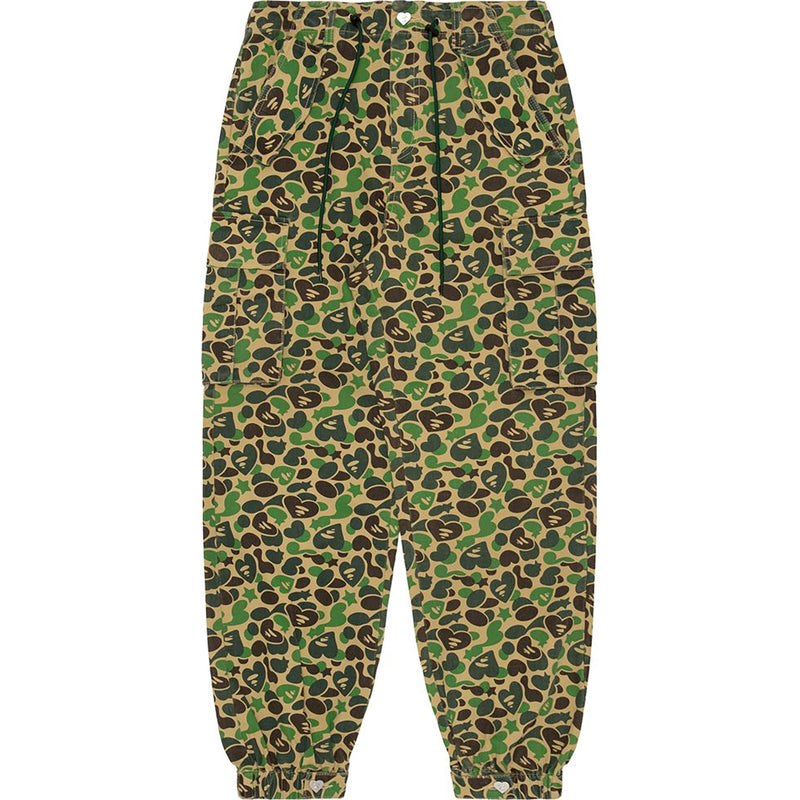 Women Bape Apee Wide Leg Pattern Cago Pants Pants Green USA | ER5797977