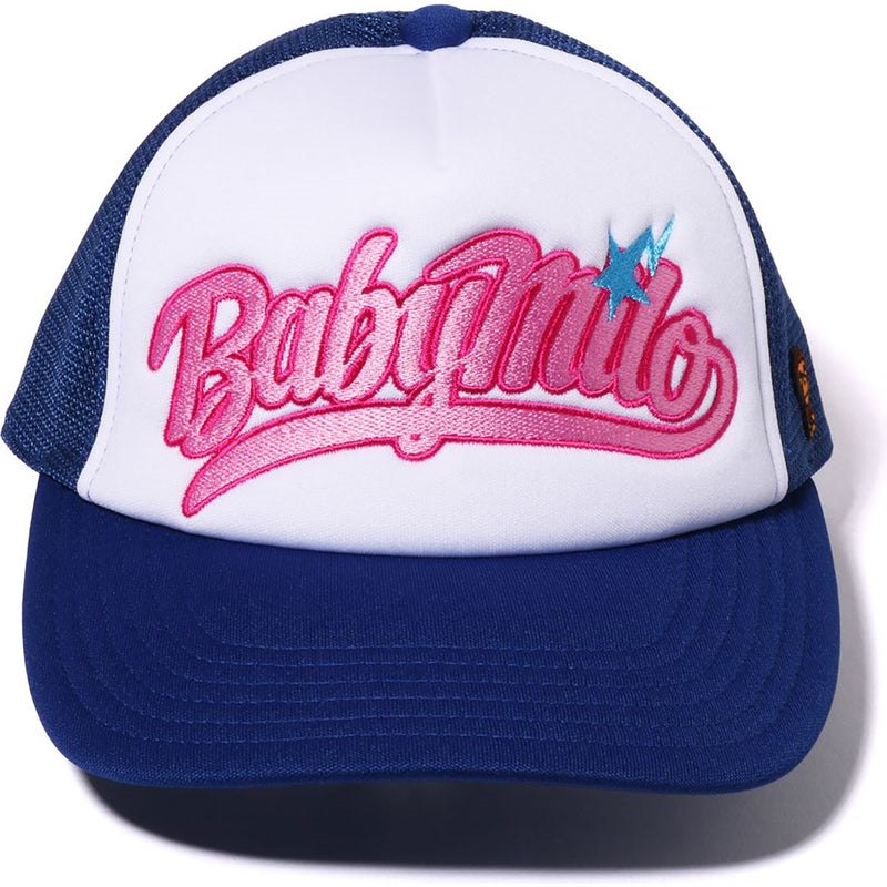 Women Bape Baby Milo Embroidery Mesh Cap Caps Blue USA | RA7359439