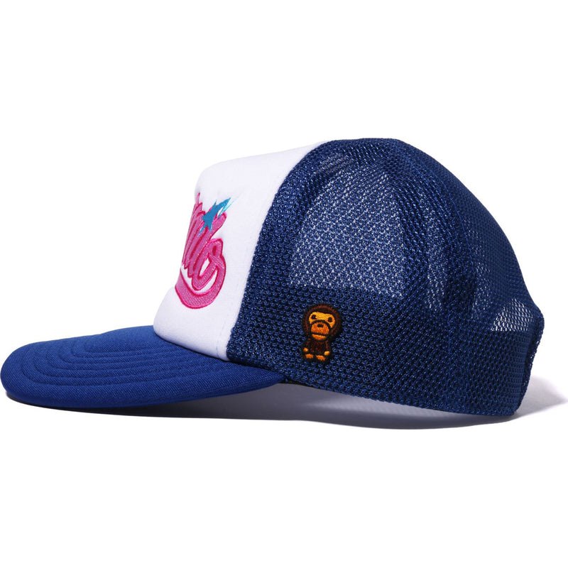 Women Bape Baby Milo Embroidery Mesh Cap Caps Blue USA | RA7359439