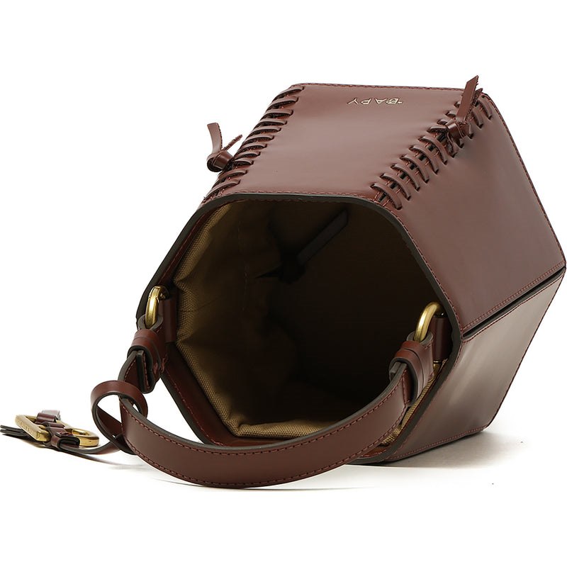 Women Bape Bapy Braided Details Bucket Bag Bags Dark Brown USA | PF2470740