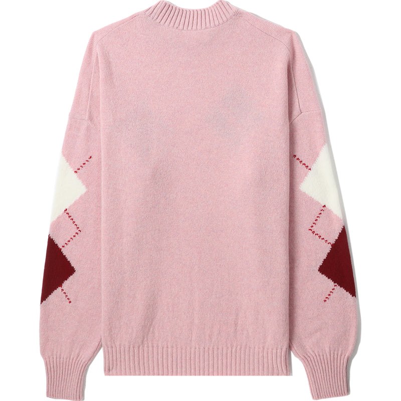 Women Bape Bapy Check Sweater Knitwear Light Pink USA | UH0939199