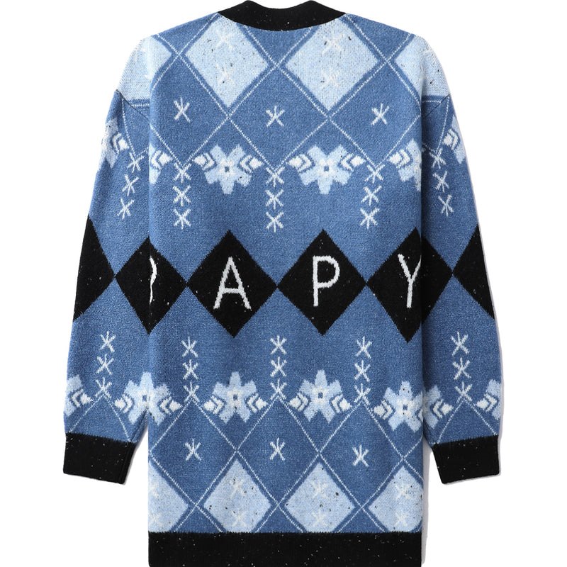 Women Bape Bapy Checked Cardigan Knitwear Blue USA | YP4399339