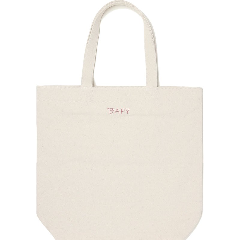 Women Bape Bapy Embroidered Tote Bag Bags Ivory USA | ZA0422142