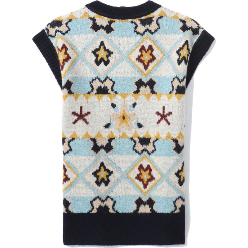 Women Bape Bapy Intarsia Knit Vest Knitwear Multicolor USA | PB6602562