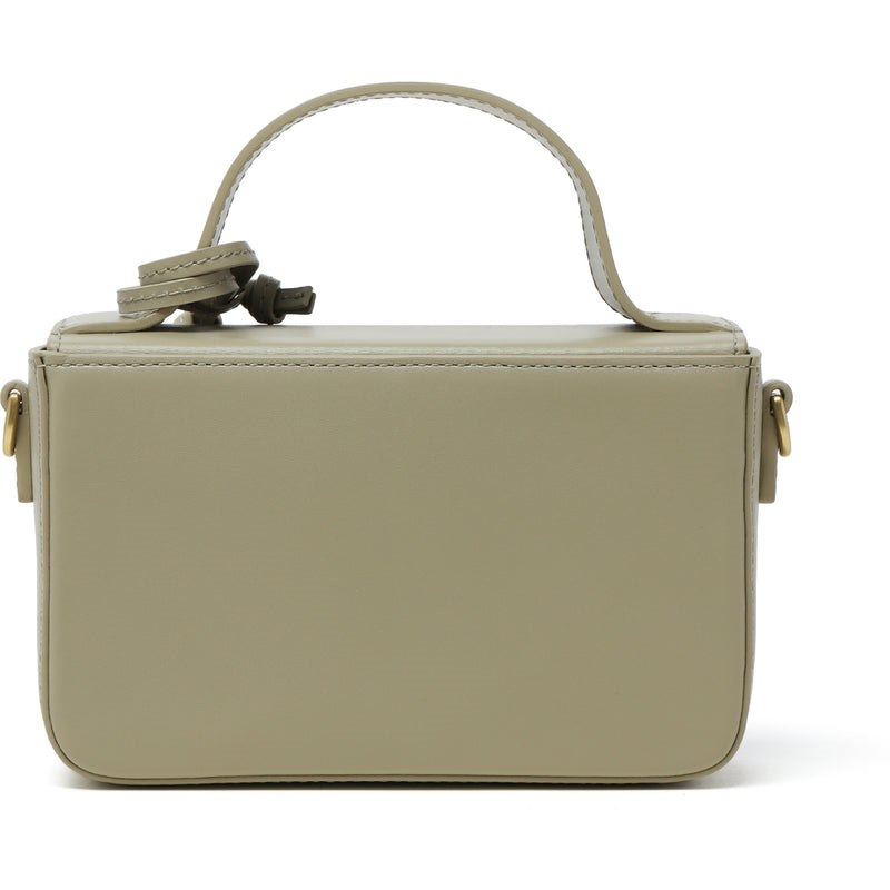 Women Bape Bapy Leather Box Crossbody Bag Bags Beige USA | FH8499149