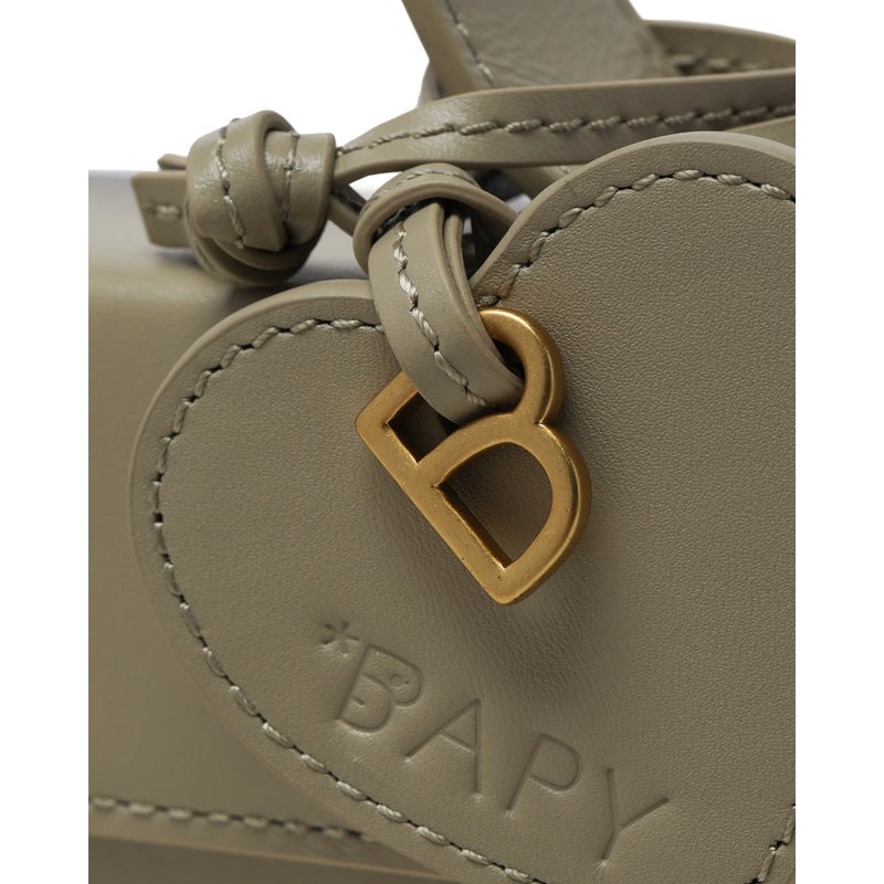 Women Bape Bapy Leather Box Crossbody Bag Bags Beige USA | FH8499149