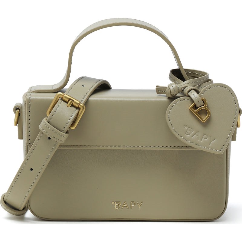 Women Bape Bapy Leather Box Crossbody Bag Bags Beige USA | FH8499149