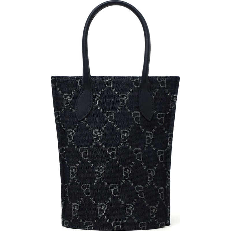 Women Bape Bapy Monogram Jacquard Shoulder Bag Bags Navy USA | YH2399139