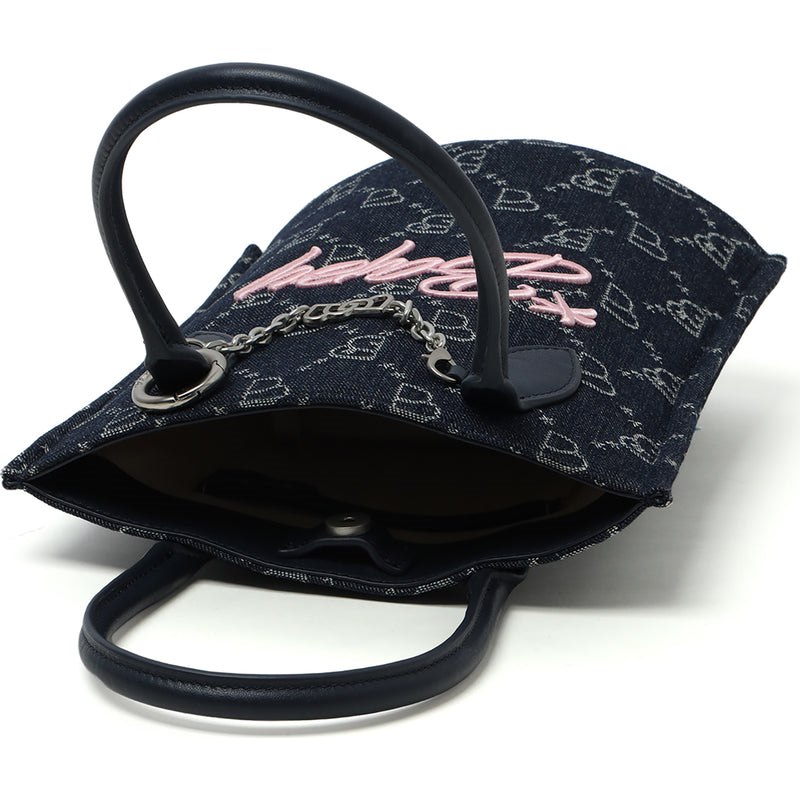 Women Bape Bapy Monogram Jacquard Shoulder Bag Bags Navy USA | YH2399139