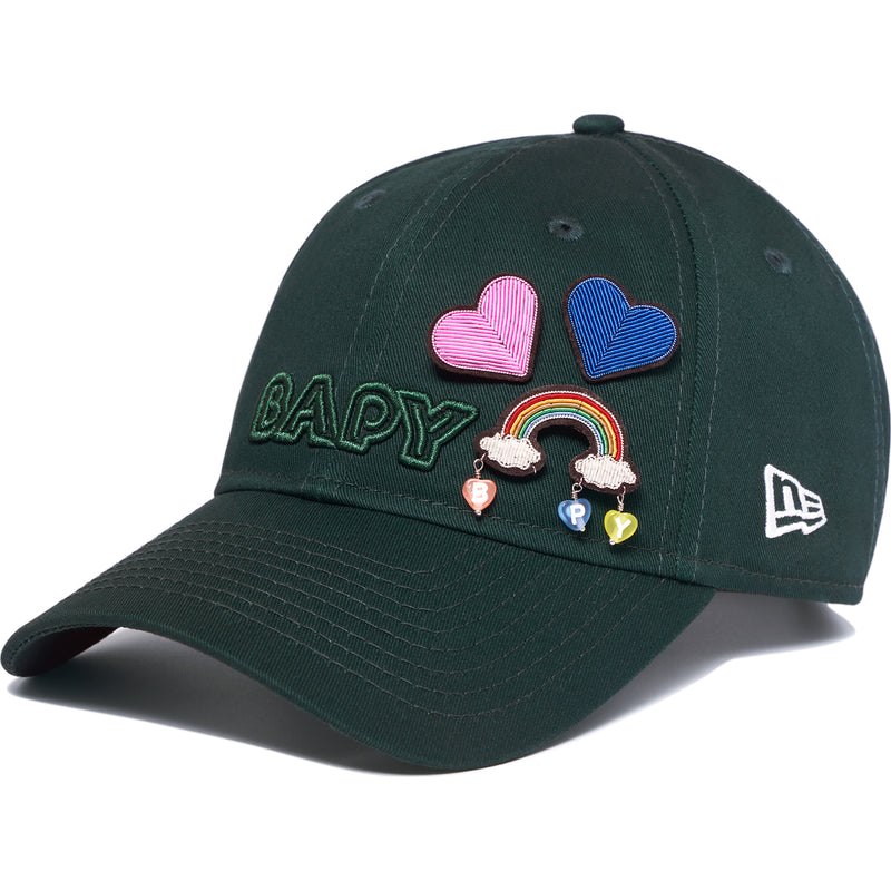 Women Bape Bapy New Era Badges Cap Caps Dark Green USA | BX5219429