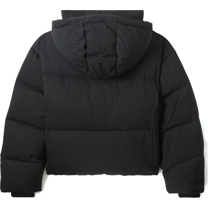 Women Bape Bapy Puffy Down Jacket Jackets Black USA | FF9062402