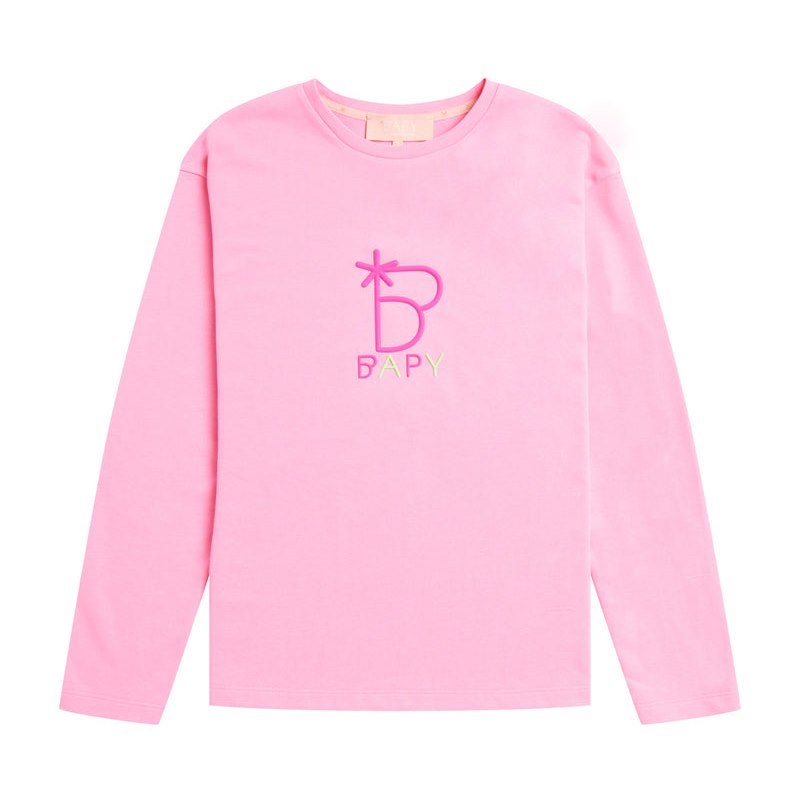 Women Bape Bapy Relaxed Logo Tee T Shirts Pink USA | AX5531851