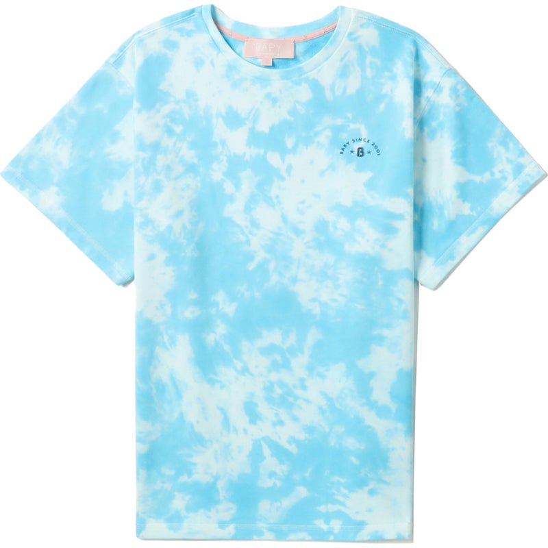 Women Bape Bapy Tie Dye Tee T Shirts Light Blue USA | ZK8160110