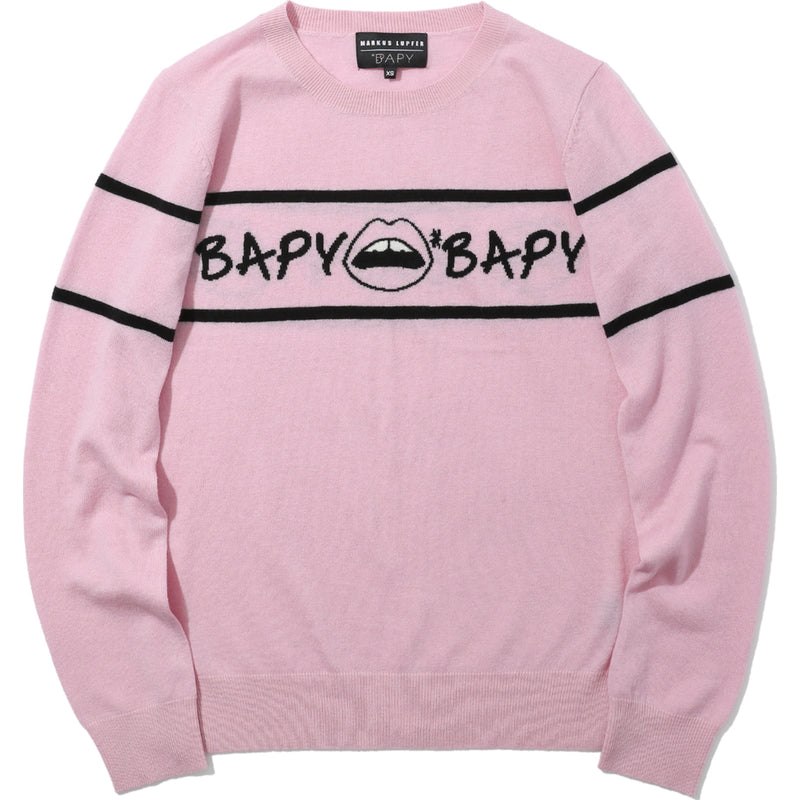 Women Bape Bapy X Markus Lupfer Knit Lip Knitwear Pink USA | AN6016806