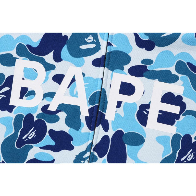 Women Bape Big Abc Camo Cropped Full Zip Hoodie Hoodie Blue USA | DC9103113